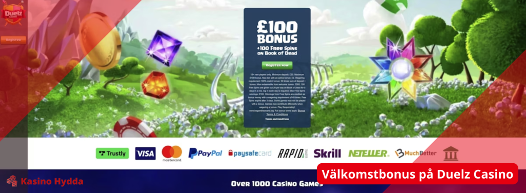 Välkomstbonus på Duelz Casino