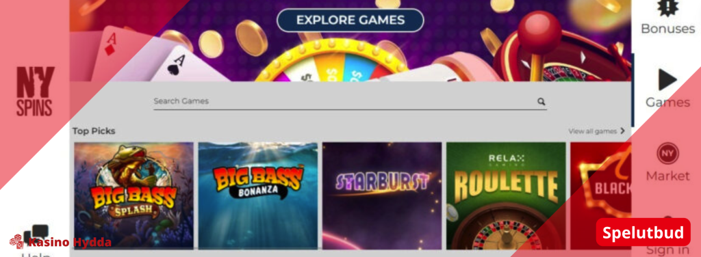 Spelutbud NYSpins casino