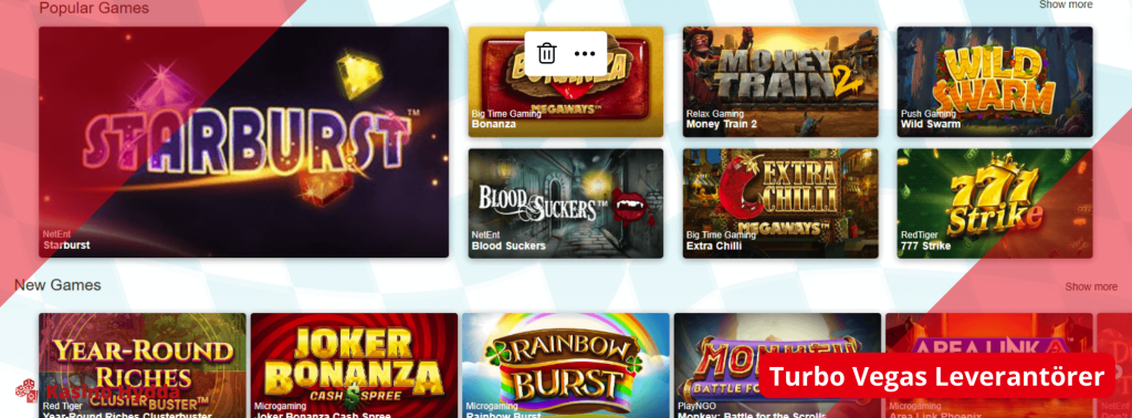 Turbo Vegas Leverantörer